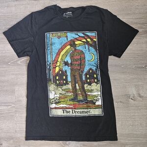 💙 Nightmare on Elm Street szS Black Graphic Tee - The Dreamer